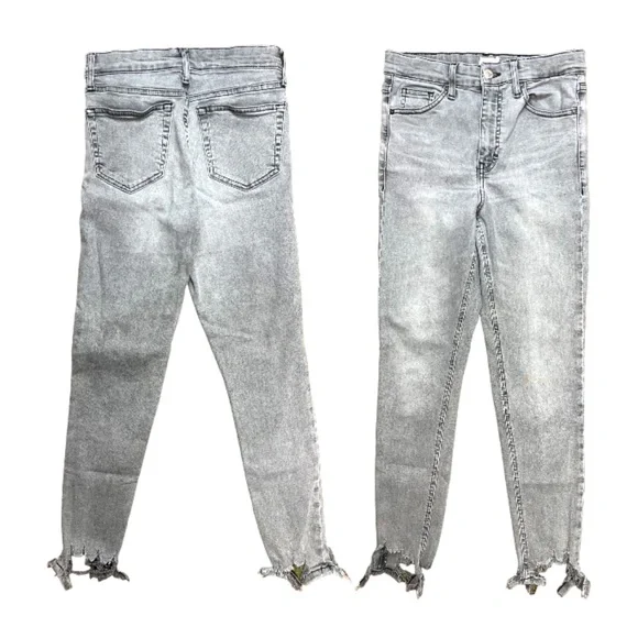 Topshop Grey High Waist Jaime Ankle Cut Off - Picture 2 of 2